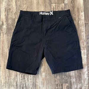 Hurley Men's Black Flat Front Shorts